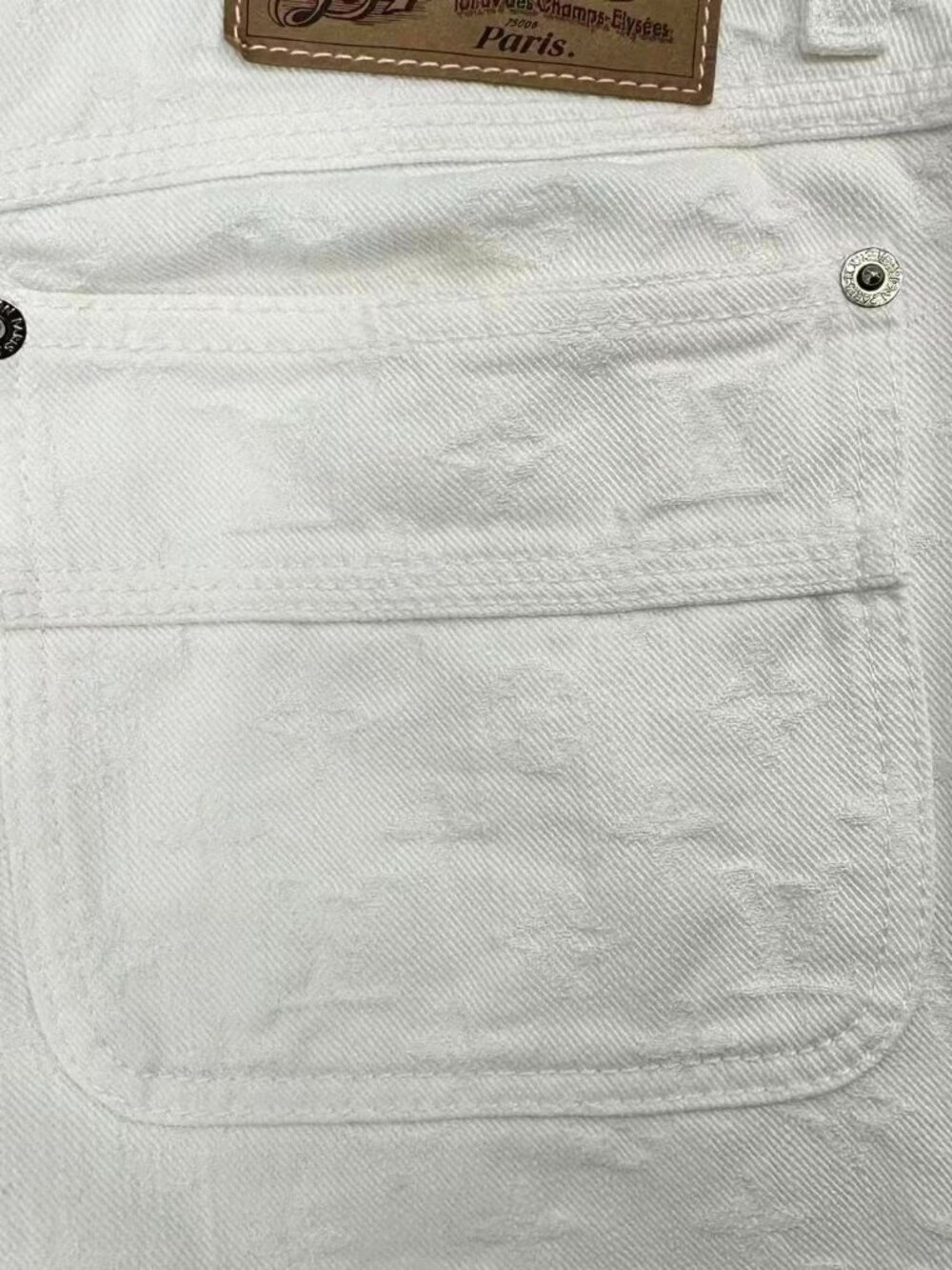 Louis Vuitton Monogram Denim Pants 42 White - Picture 6 of 7